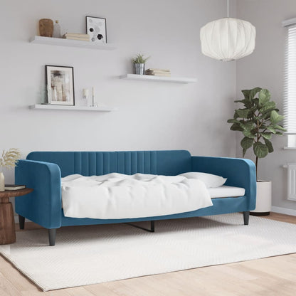 Divano Letto Estraibile Con Cassetti In Velluto Blu