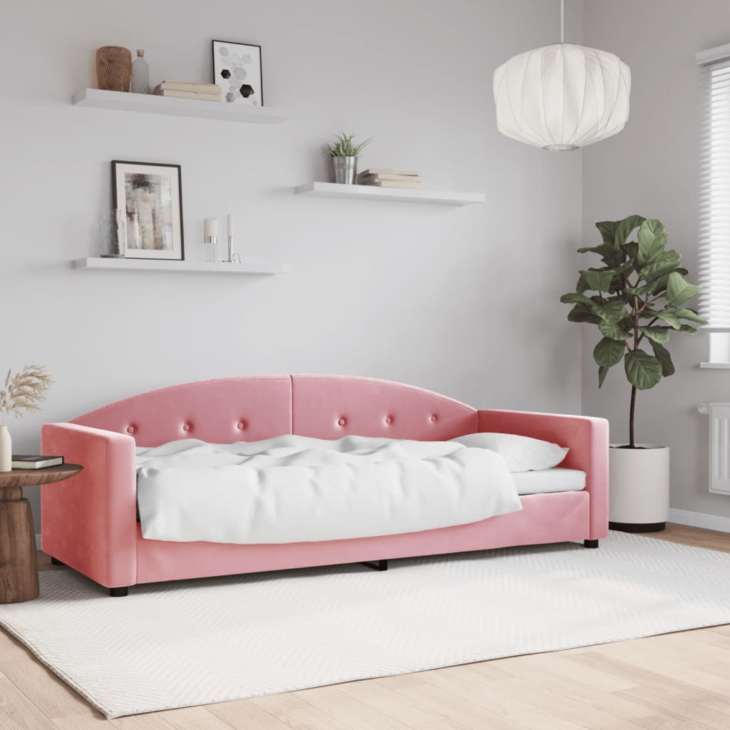 Letto Da Giorno In Velluto Rosa