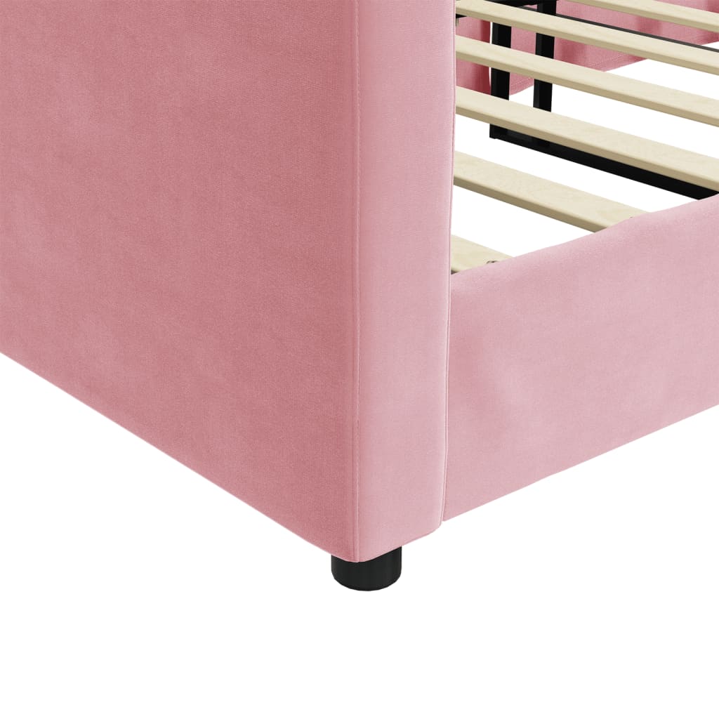 Letto Da Giorno In Velluto Rosa
