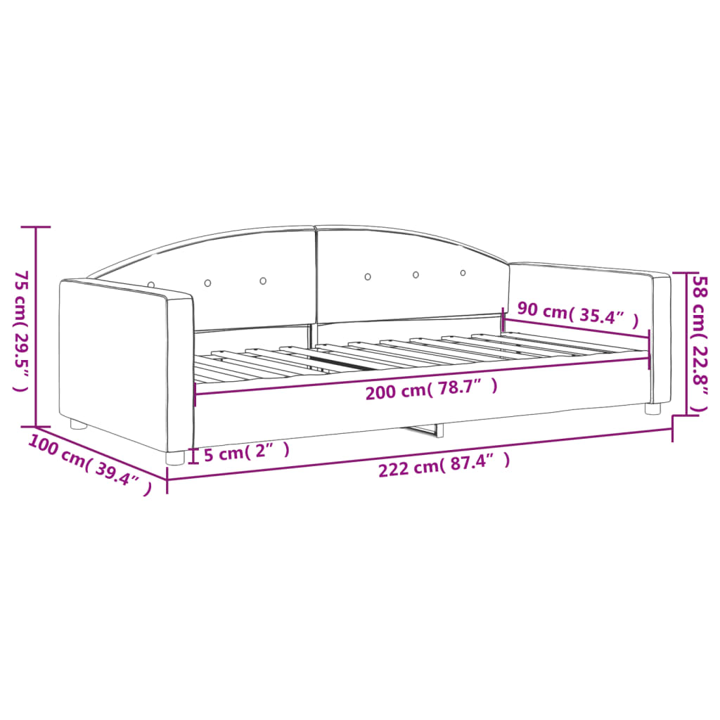 Letto Da Giorno In Velluto Rosa