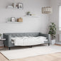 Divano Letto Estraibile Cassetti 80X200Cm Tessuto Grigio Chiaro