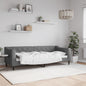 Divano Letto Estraibile Cassetti 90X200Cm Tessuto Grigio Scuro