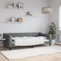 Divano Letto Estraibile Cassetti 90X200Cm Tessuto Grigio Scuro