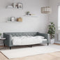 Divano Letto Estraibile Cassetti 80X200Cm Tessuto Grigio Chiaro