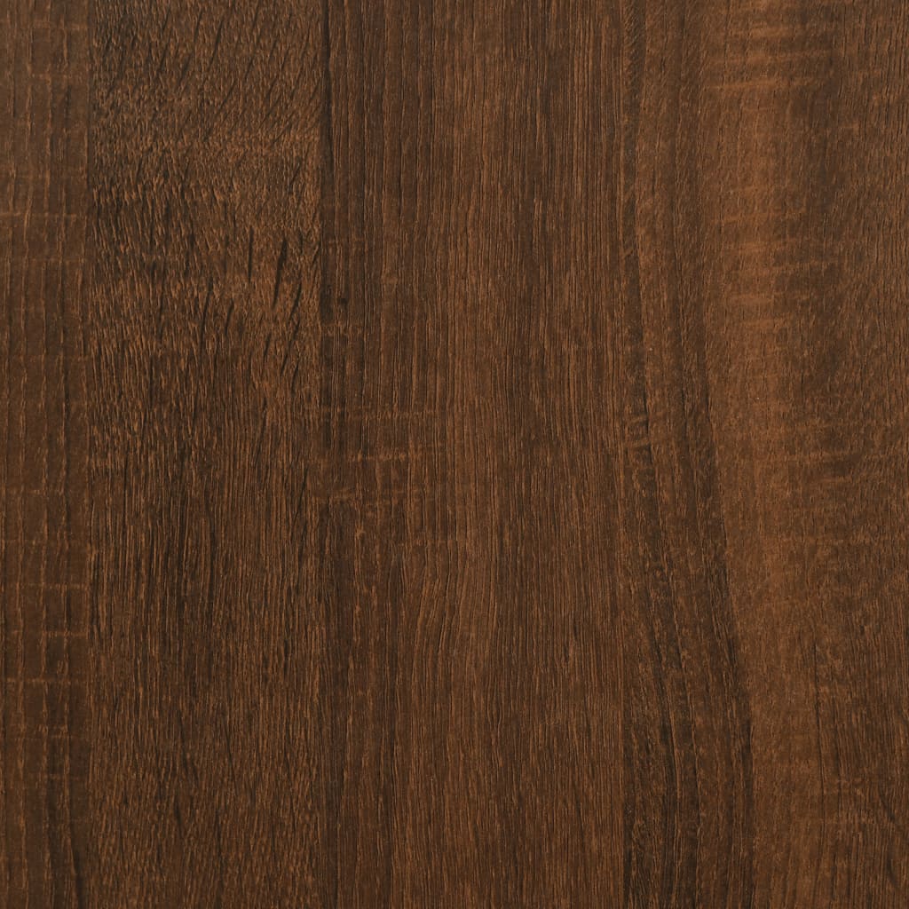 Mensole A Muro Con Aste 2 Livelli 2Pz 30X25X65Cm Rovere Marrone