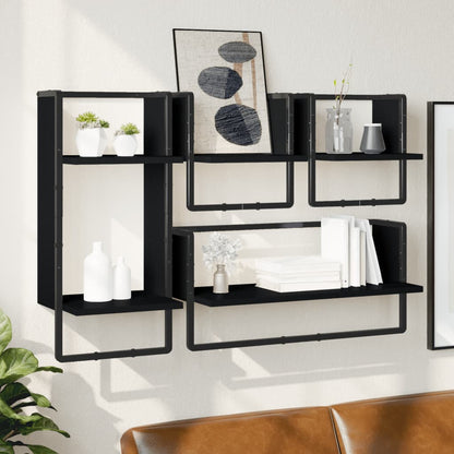 Set Mensole Da Parete 4 Pcs 65 X 25 X 30 Cm