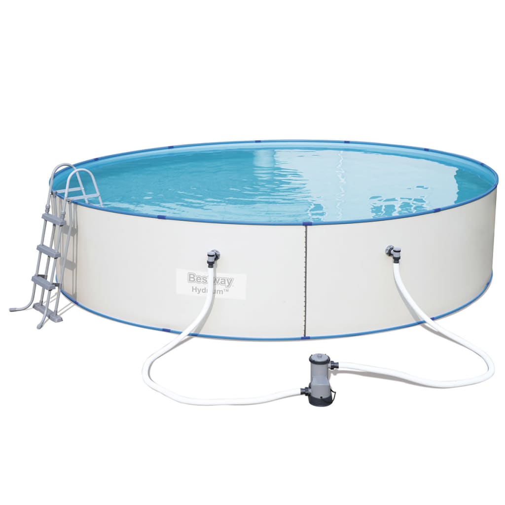 Bestway Set Piscina Rotonda Hydrium Telaio Acciaio 460X90 Cm