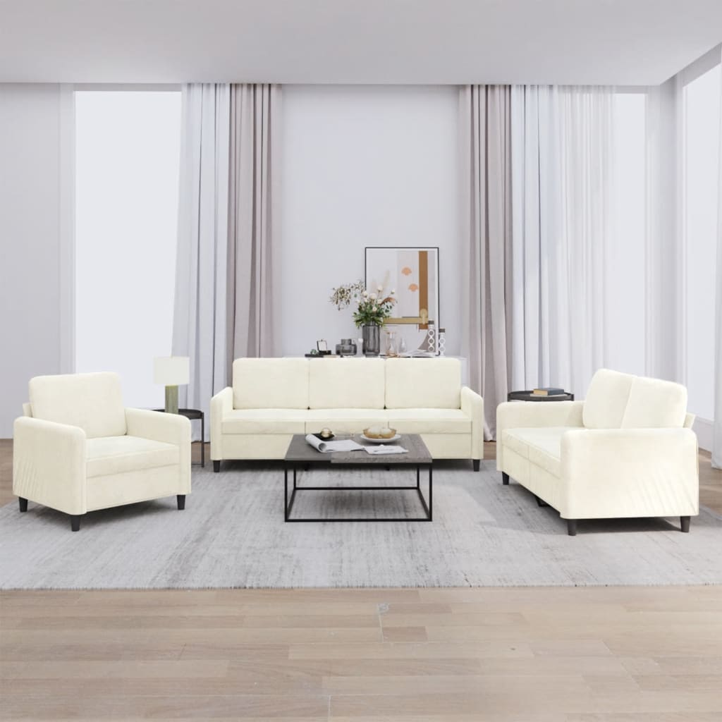 Set Di Divani 4 Pz Con Cuscini In Velluto