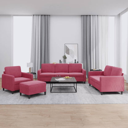Set Di Divani 4 Pz Con Cuscini In Velluto
