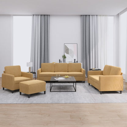Set Di Divani 4 Pz Con Cuscini In Velluto