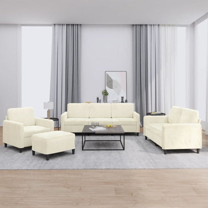 Set Di Divani 4 Pz Con Cuscini In Velluto