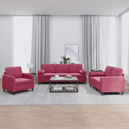 Set Di Divani 4 Pz Con Cuscini In Velluto