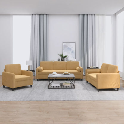 Set Di Divani 4 Pz Con Cuscini In Velluto