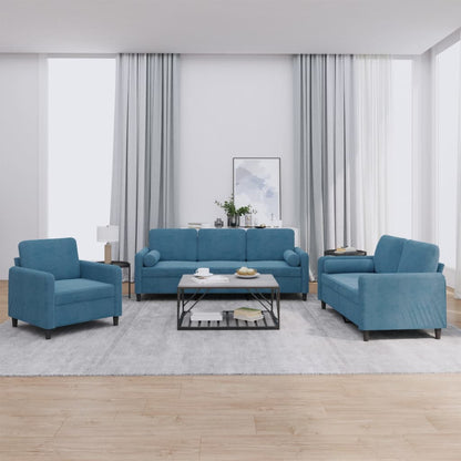 Set Di Divani 4 Pz Con Cuscini In Velluto