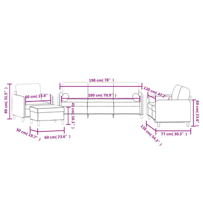 Set Di Divani 4 Pz Con Cuscini In Velluto