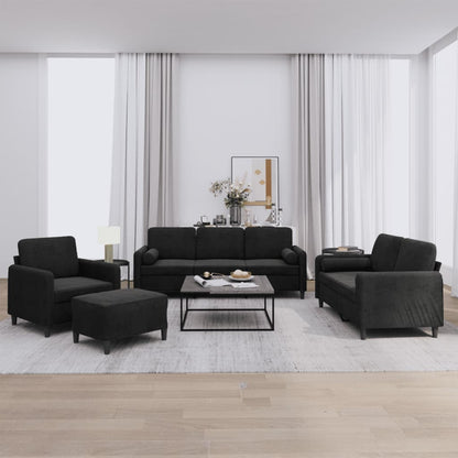 Set Di Divani 4 Pz Con Cuscini In Velluto