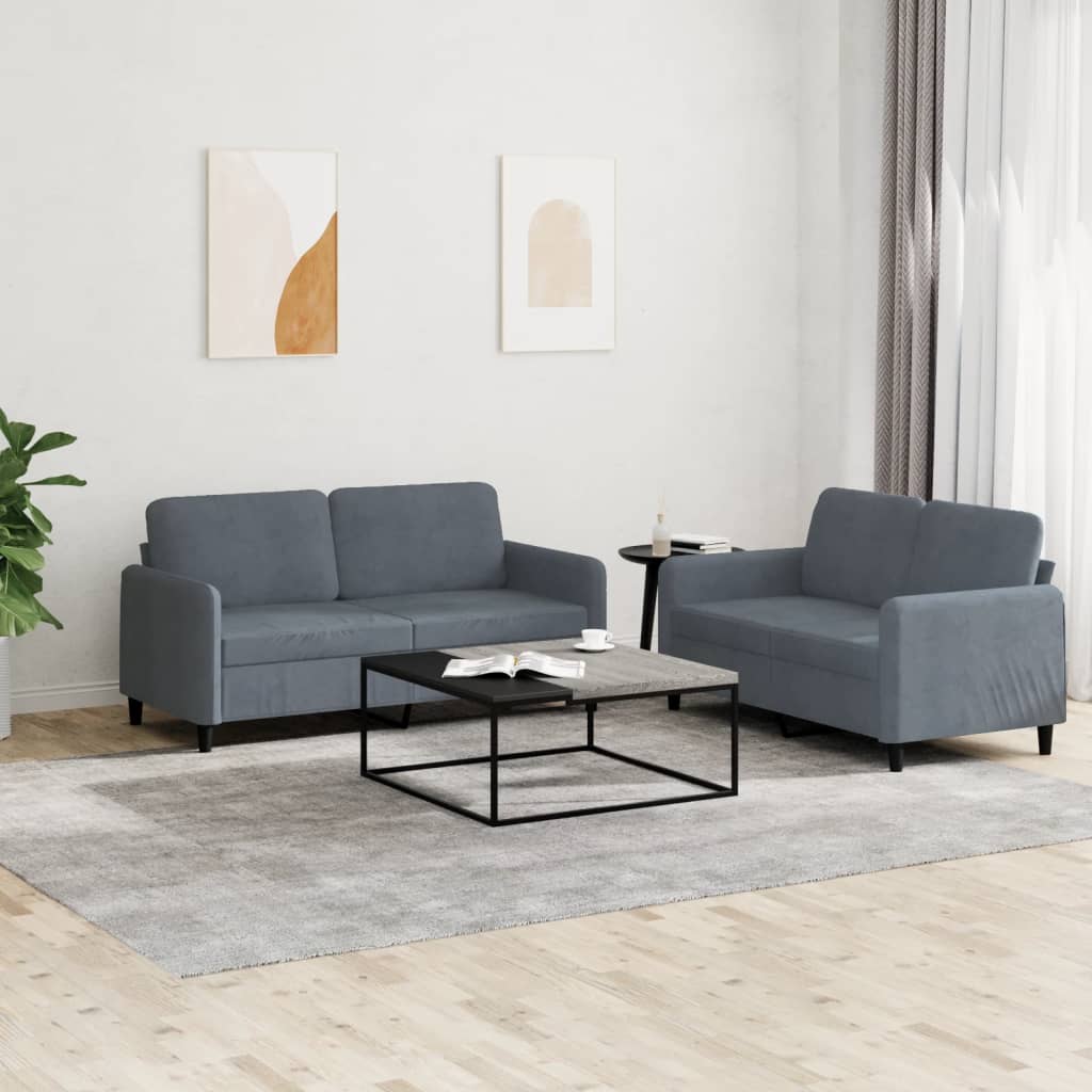 Set Di Divani 3 Pz In Velluto
