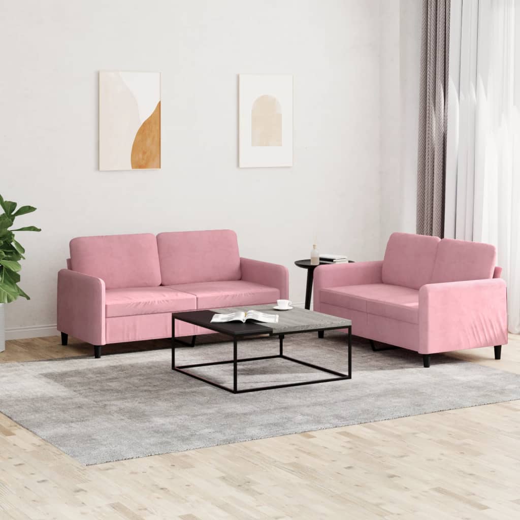 Set Di Divani 3 Pz In Velluto