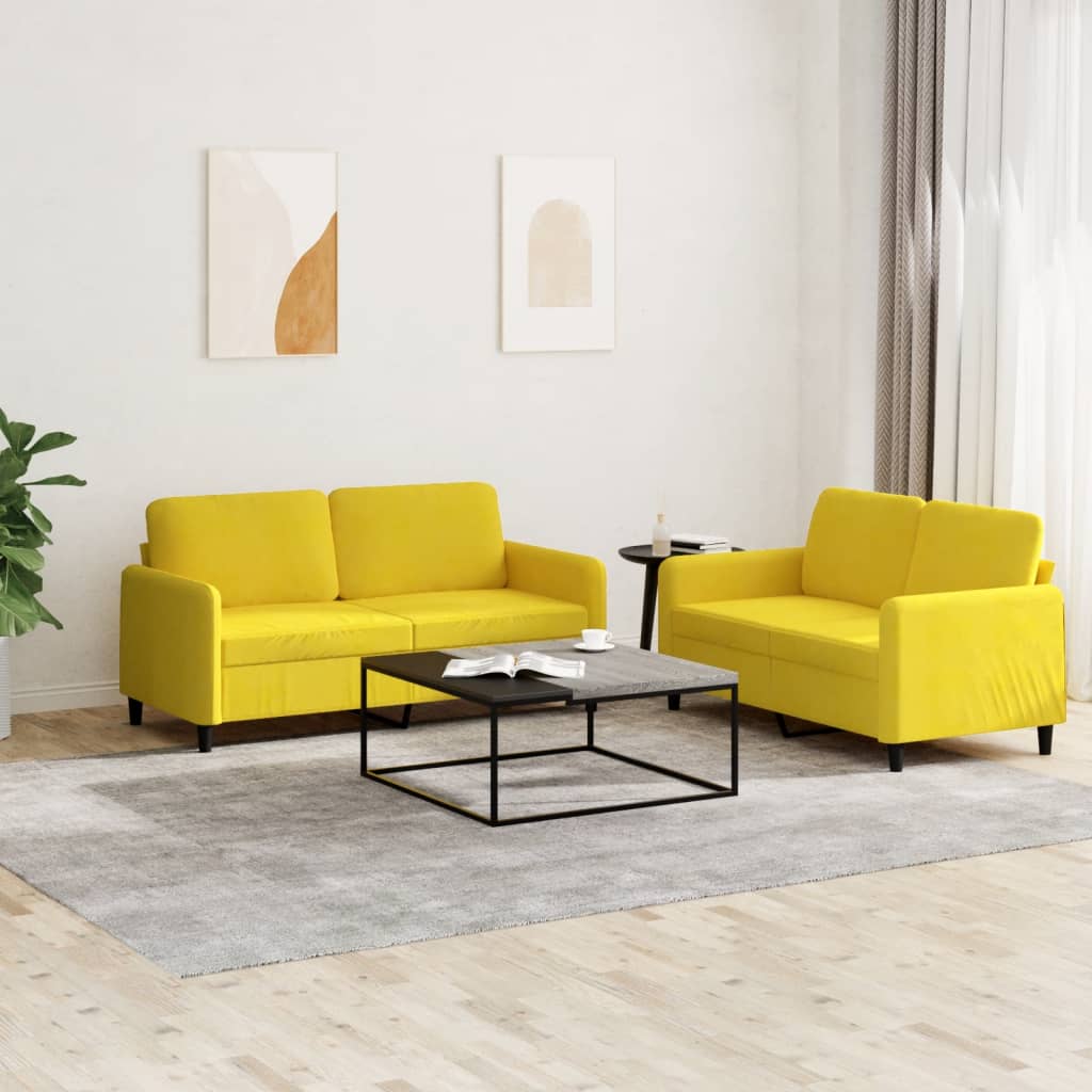 Set Di Divani 3 Pz In Velluto