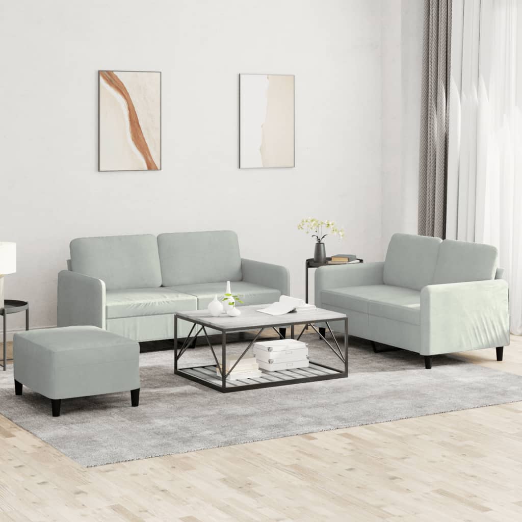Set Di Divani 3 Pz In Velluto