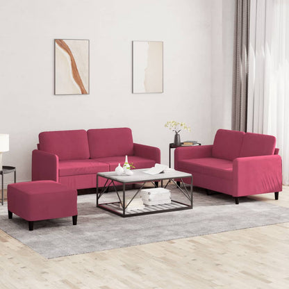 Set Di Divani 3 Pz In Velluto