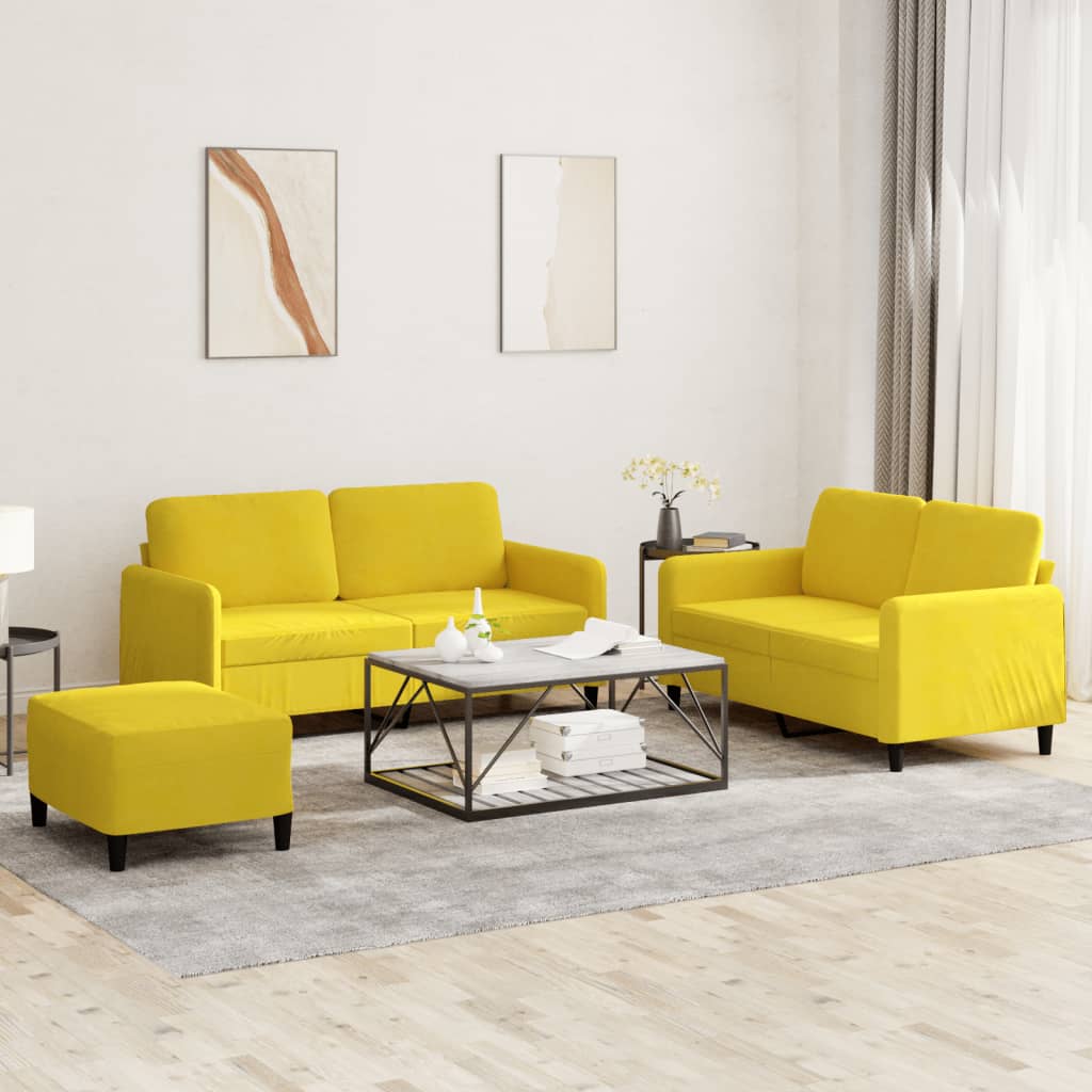 Set Di Divani 3 Pz In Velluto