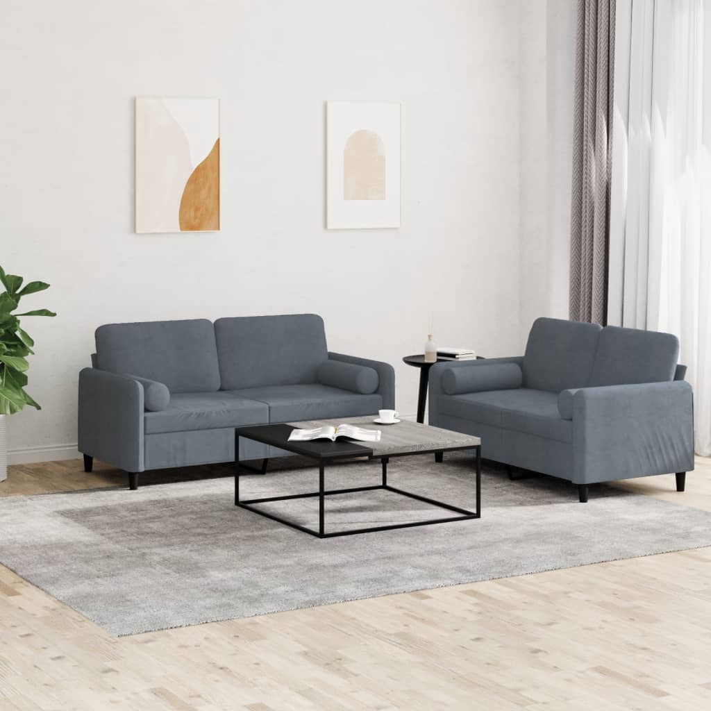 Set Di Divani 3 Pz In Velluto
