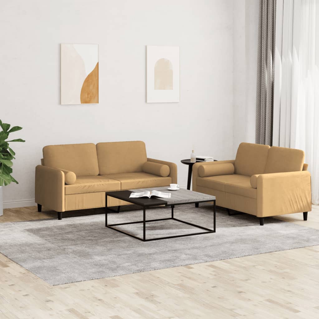 Set Di Divani 3 Pz In Velluto