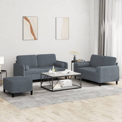 Set Di Divani 3 Pz In Velluto