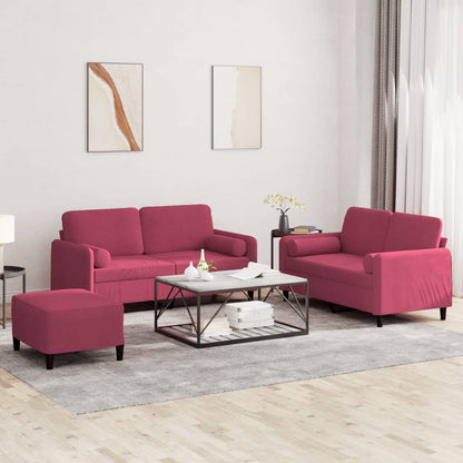 Set Di Divani 3 Pz In Velluto