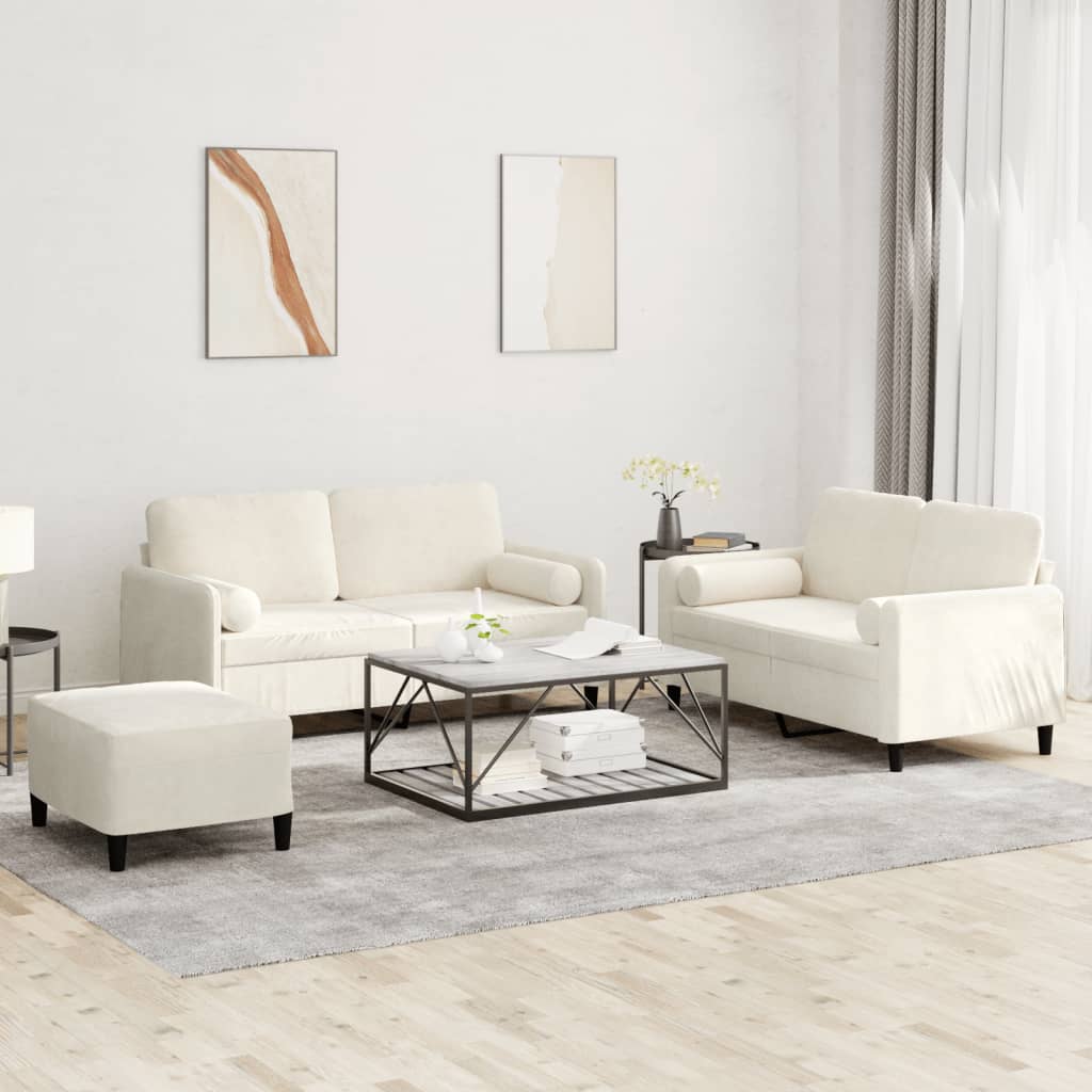 Set Di Divani 3 Pz In Velluto