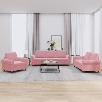 Set Di Divani 4 Pz Con Cuscini In Velluto