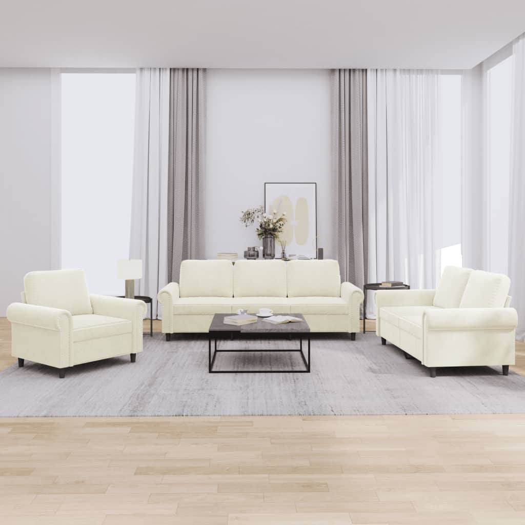 Set Di Divani 4 Pz Con Cuscini In Velluto