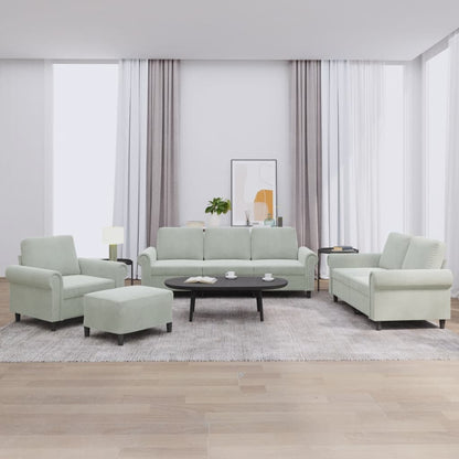 Set Di Divani 4 Pz Con Cuscini In Velluto