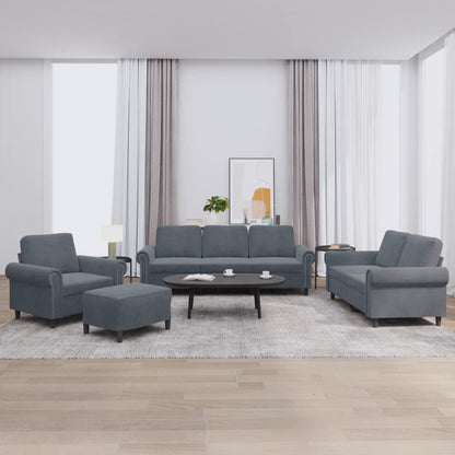 Set Di Divani 4 Pz Con Cuscini In Velluto