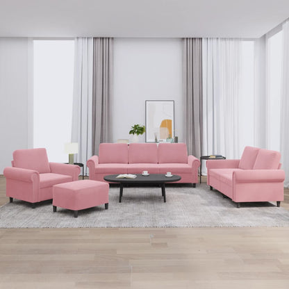 Set Di Divani 4 Pz Con Cuscini In Velluto