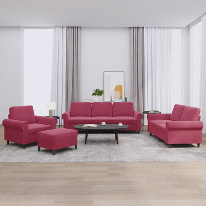 Set Di Divani 4 Pz Con Cuscini In Velluto