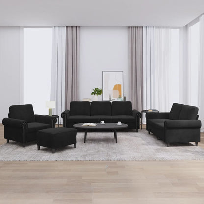 Set Di Divani 4 Pz Con Cuscini In Velluto