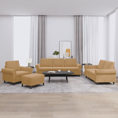 Set Di Divani 4 Pz Con Cuscini In Velluto