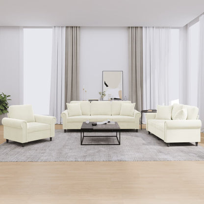 Set Di Divani 4 Pz Con Cuscini In Velluto