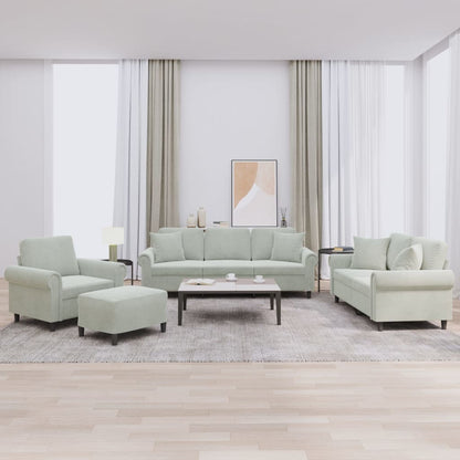 Set Di Divani 4 Pz Con Cuscini In Velluto