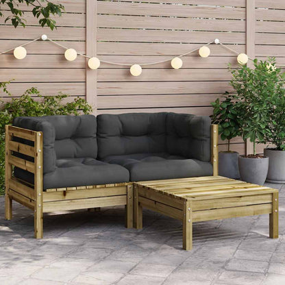 Divano Da Giardino Con Cuscini E Poggiapiedi 2 Posti