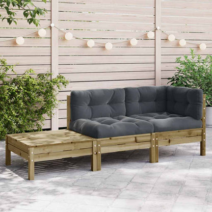 Divano Da Giardino Con Cuscini E Poggiapiedi 2 Posti