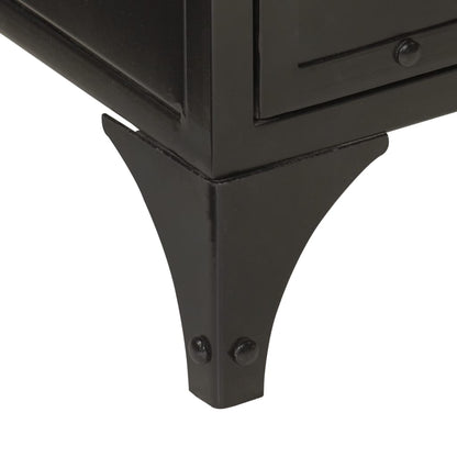 Mobile Lavabo Da Bagno 55X35X60 Cm Ferro E Legno Massello Mango