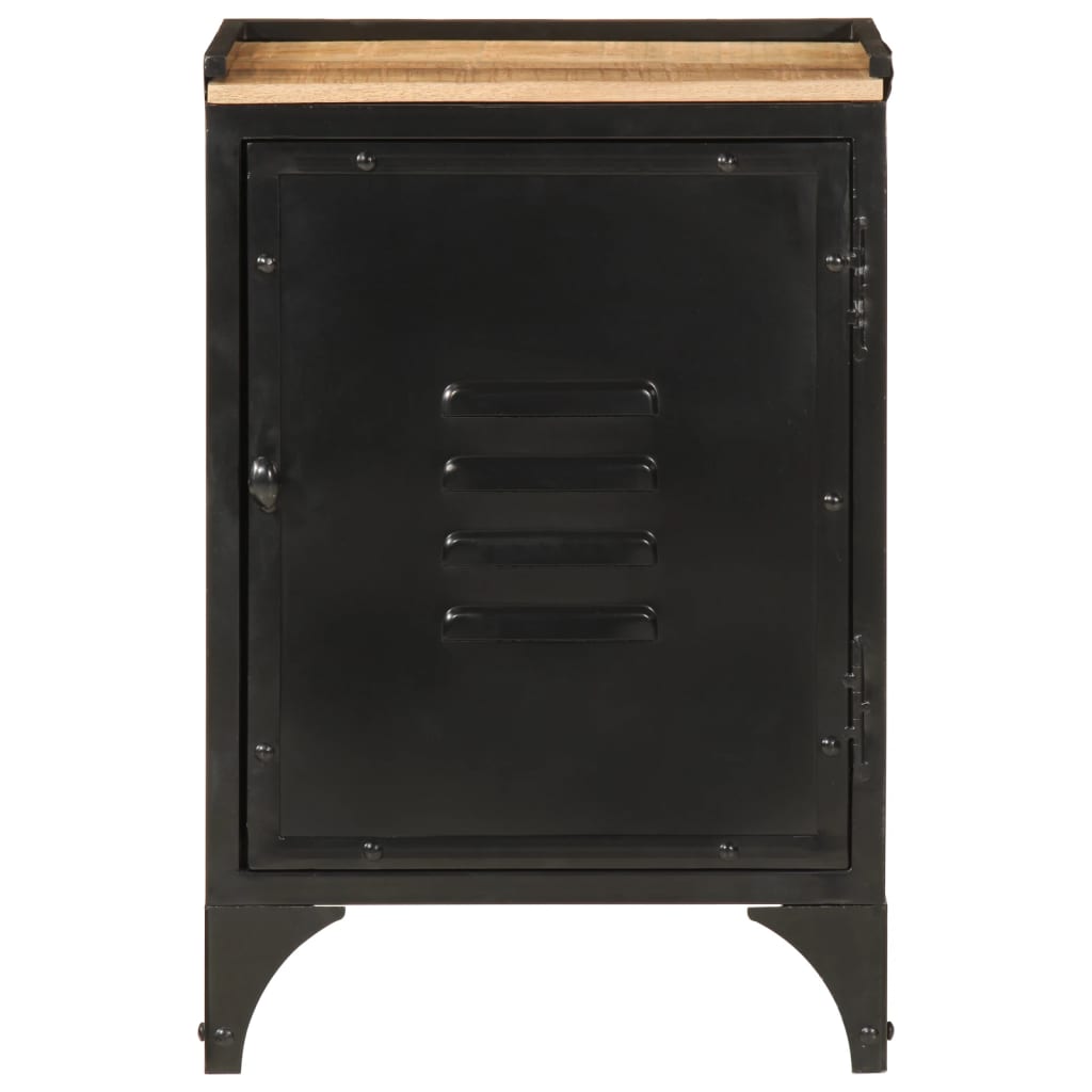 Mobile Da Bagno 40X30X60 Cm In Ferro E Legno Massello Di Mango