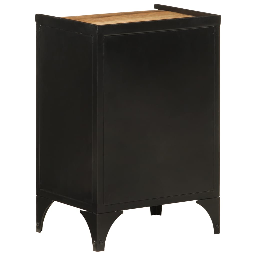 Mobile Da Bagno 40X30X60 Cm In Ferro E Legno Massello Di Mango