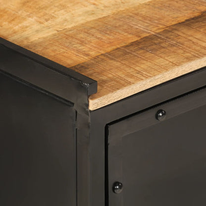 Mobile Da Bagno 40X30X60 Cm In Ferro E Legno Massello Di Mango