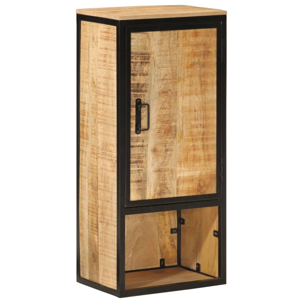 Mobile Da Bagno 40X27X90 Cm In Legno Massello Di Mango E Ferro
