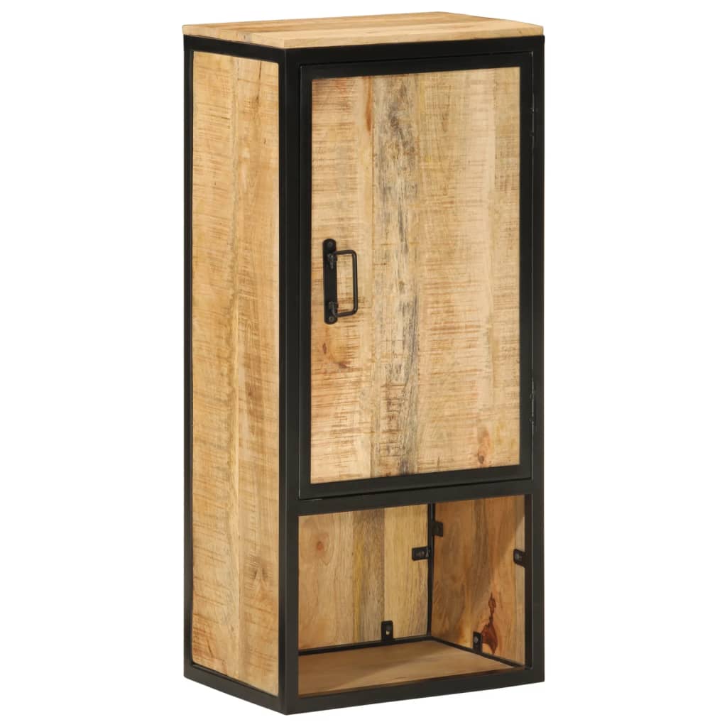 Mobile Da Bagno 40X27X90 Cm In Legno Massello Di Mango E Ferro