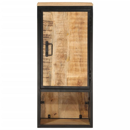 Mobile Da Bagno 40X27X90 Cm In Legno Massello Di Mango E Ferro